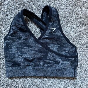 Gymshark Gray Camouflage Sports Bra